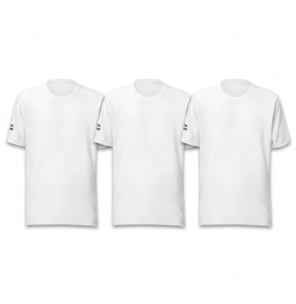 SE Mini Logo tee in white, brand lifestyle shot