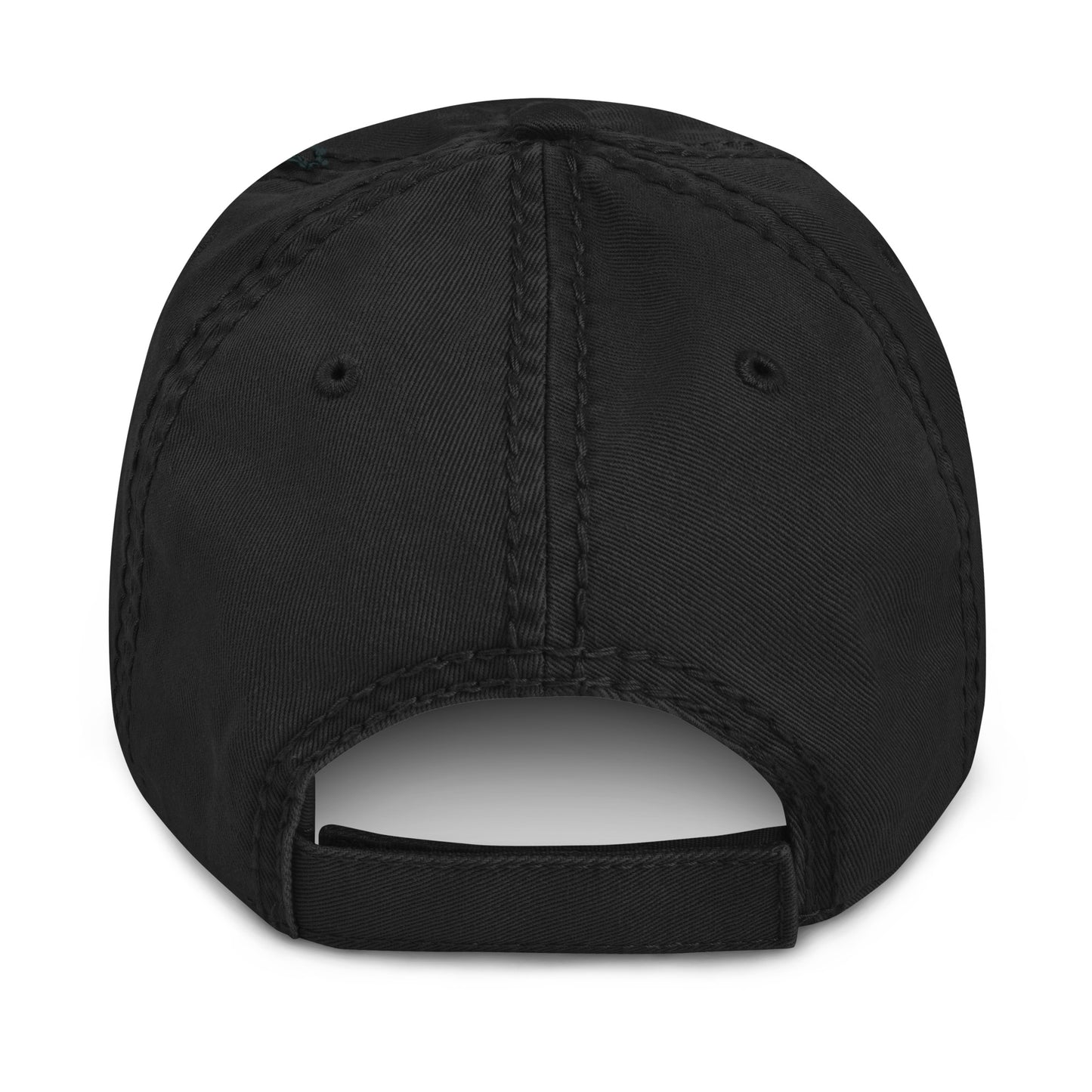 SOCIAL ERROR embroidered Error cap in black, back view with adjustable strap