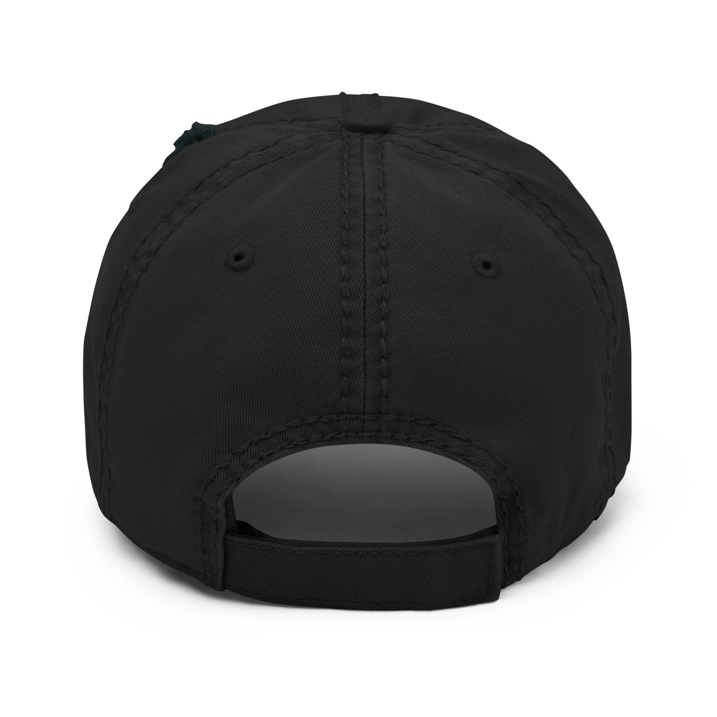 Game Over embroidered dad hat in black, back view with adjustable strap