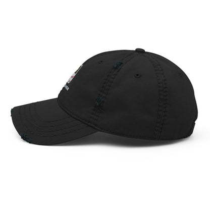 Game Over embroidered dad hat in black, left side view