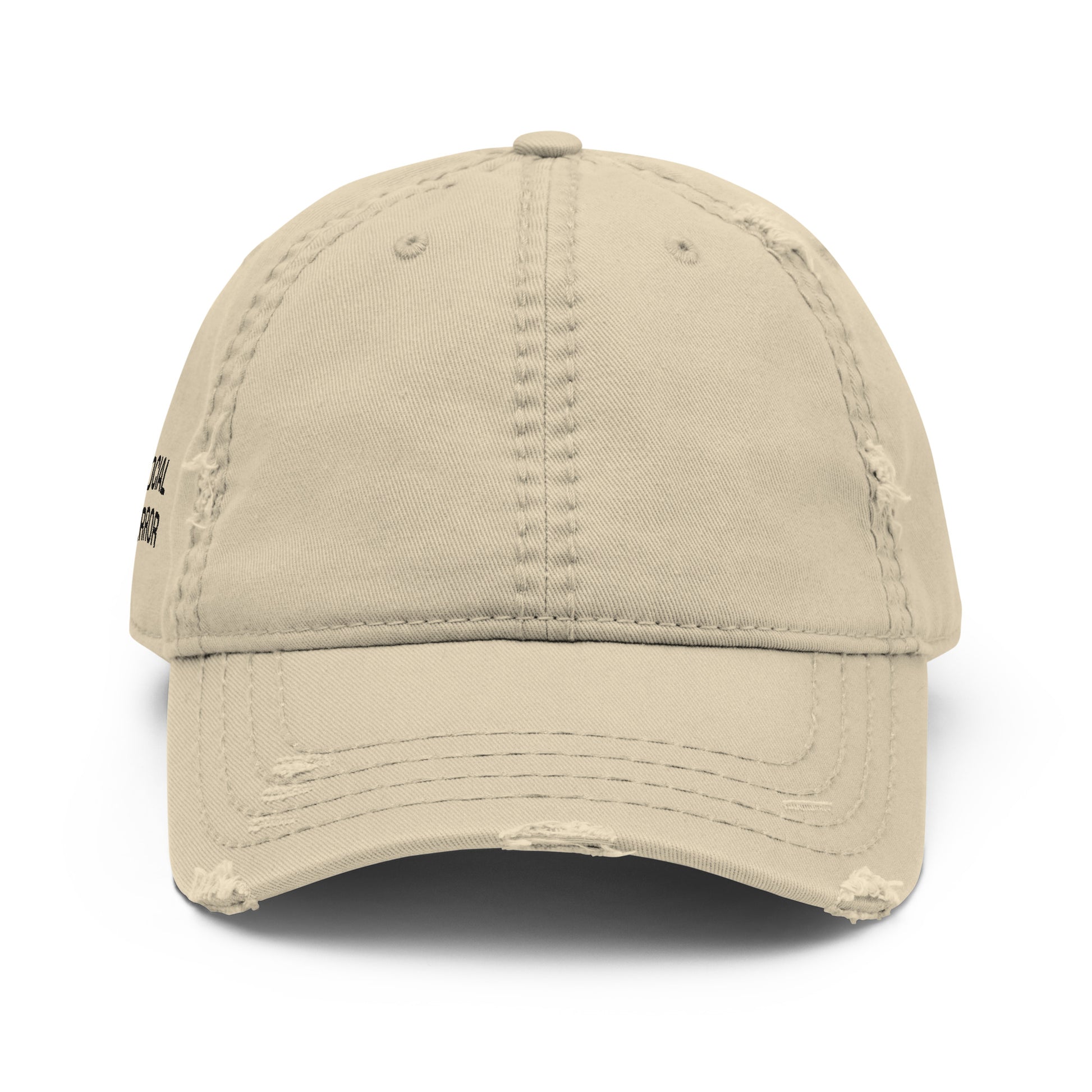 SOCIAL ERROR embroidered Error cap in khaki, front view
