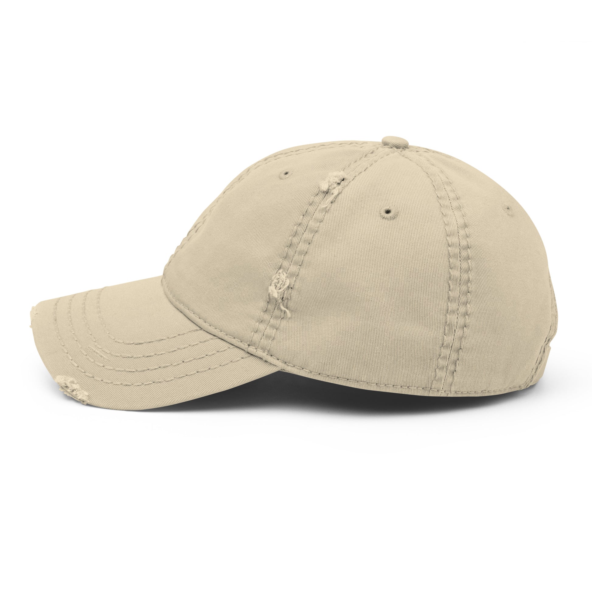 SOCIAL ERROR embroidered Error cap in khaki, left side view
