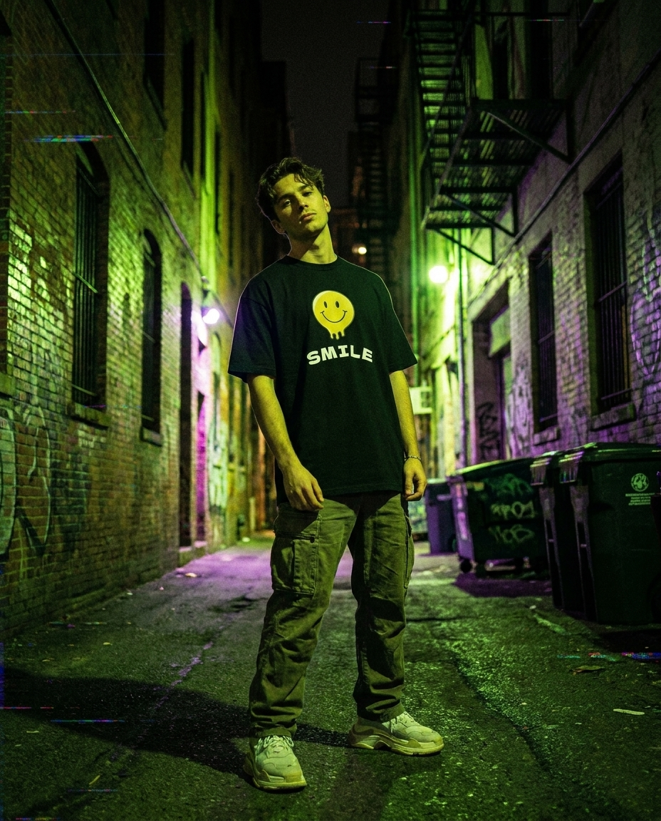 SMILE-dyed heavyweight t-shirt