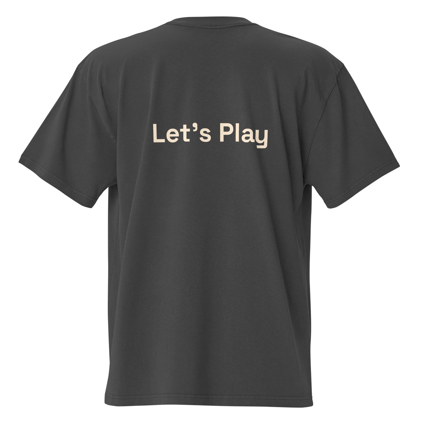 Arcade Mode oversized faded tee in black, back view