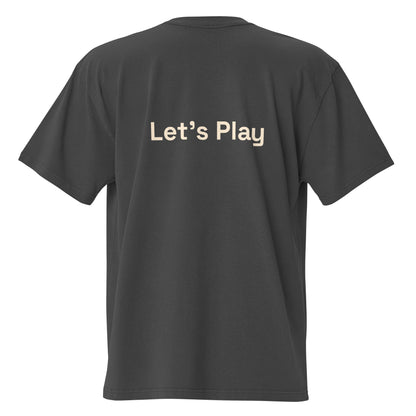 Arcade Mode oversized faded tee in black, back view