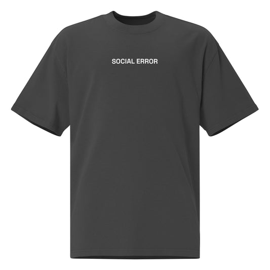 Old TV oversized faded tee in black, front view