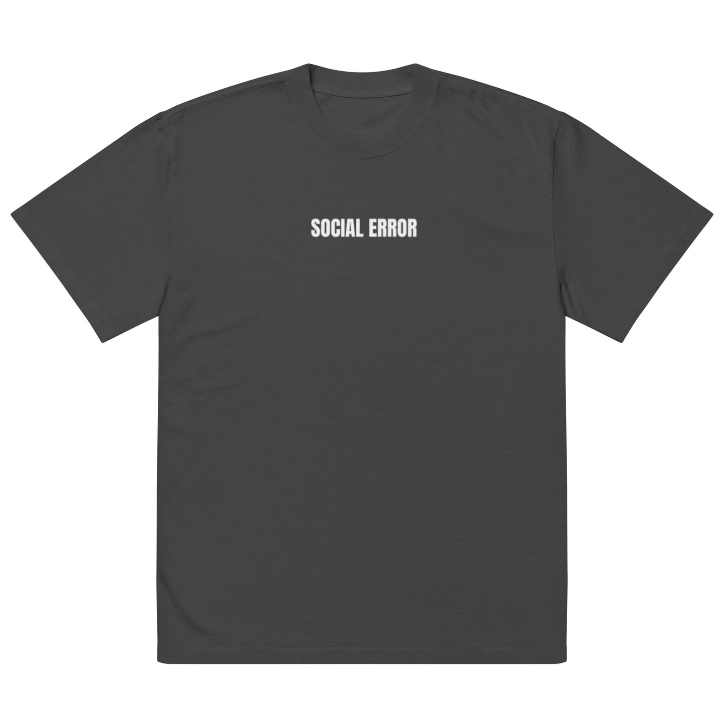 No Oxygen oversized faded tee in black, front view