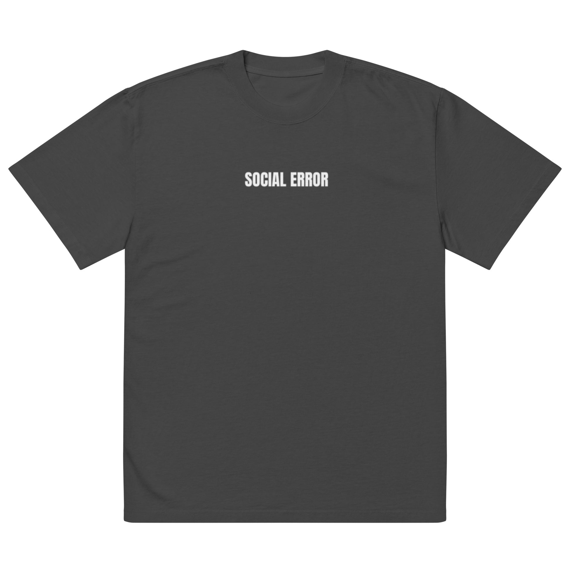 No Oxygen oversized faded tee in black, front view