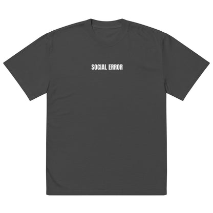 No Oxygen oversized faded tee in black, front view