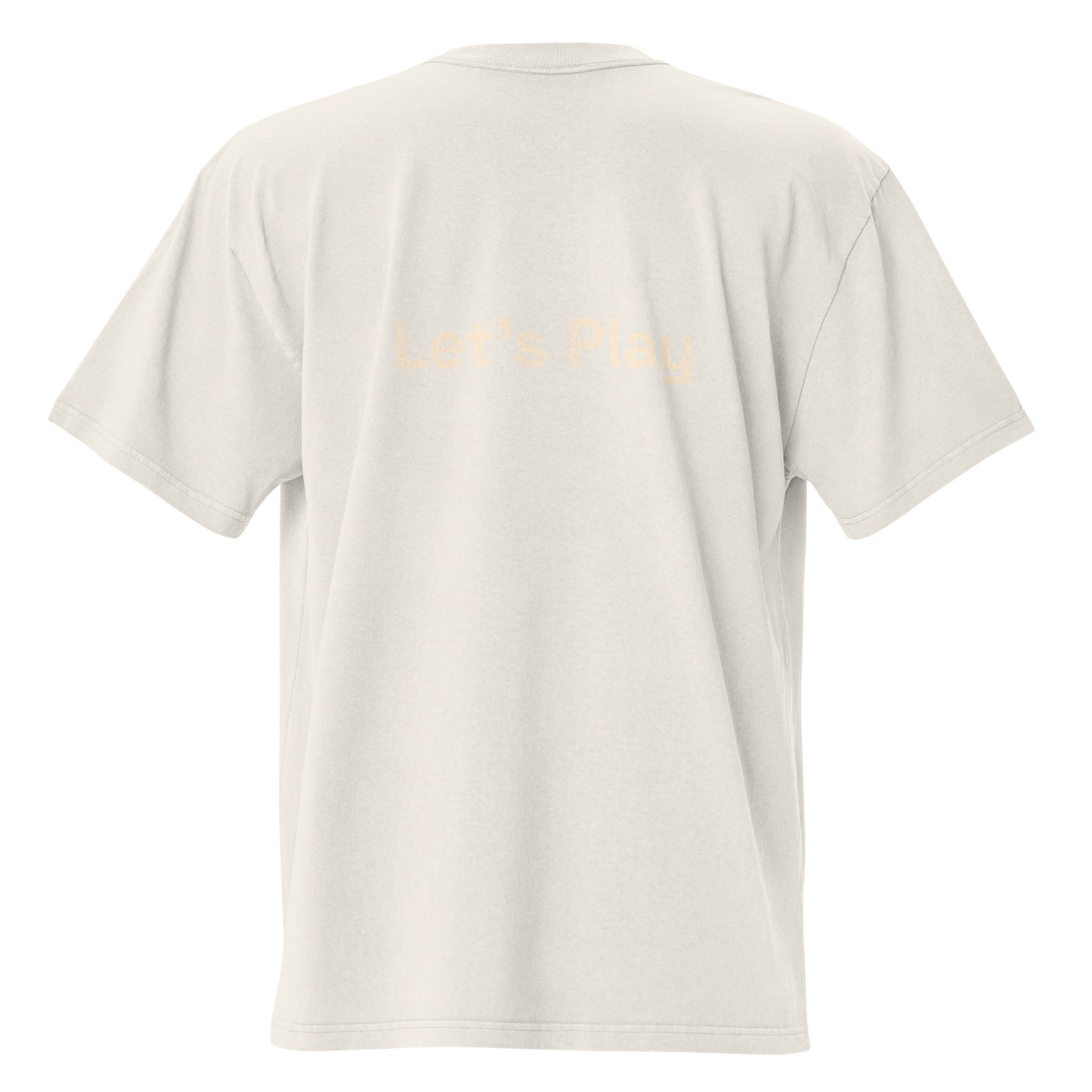 Arcade Mode oversized faded tee in bone, back view