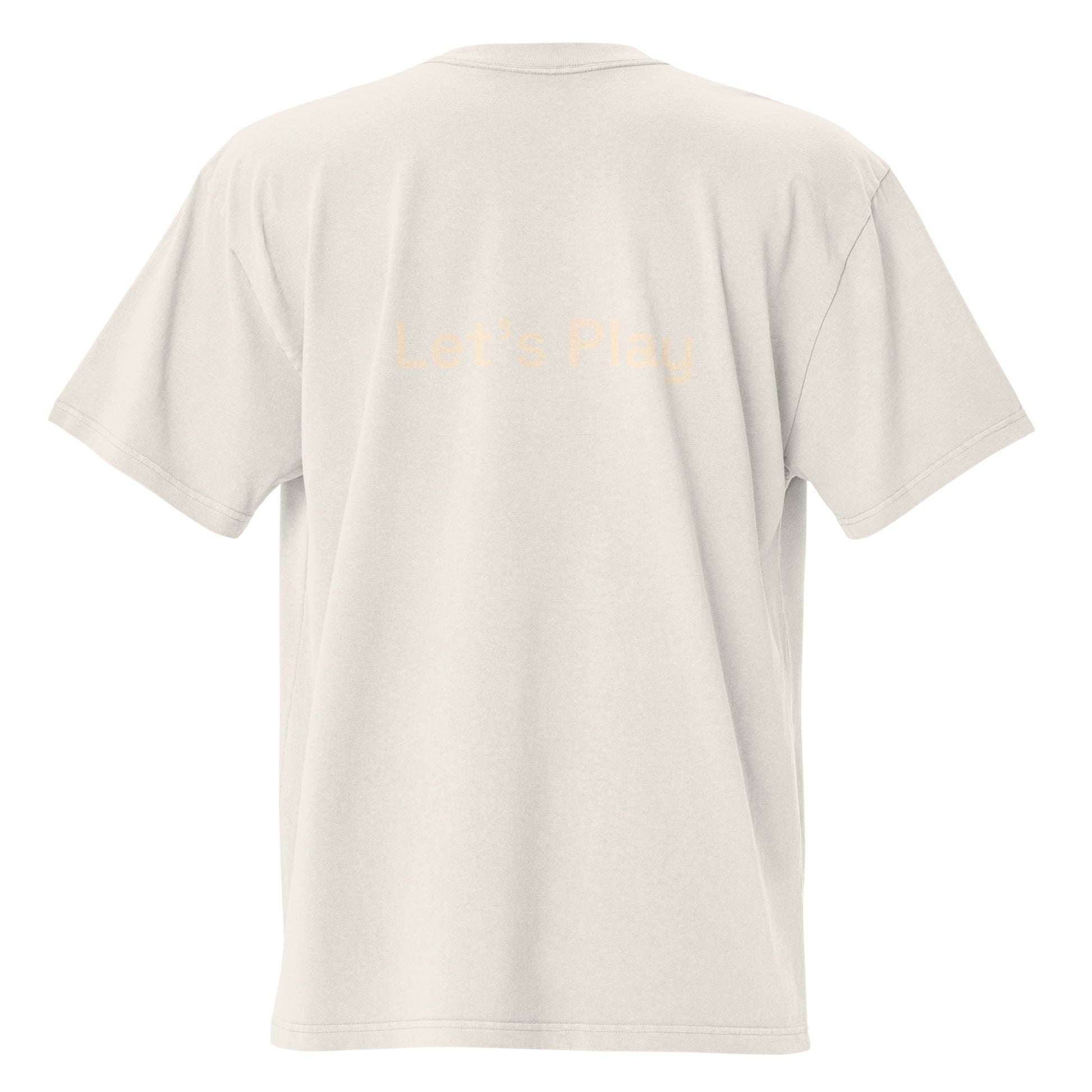 Arcade Mode oversized faded tee in bone, back view