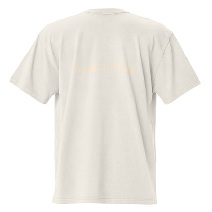Arcade Mode oversized faded tee in bone, back view