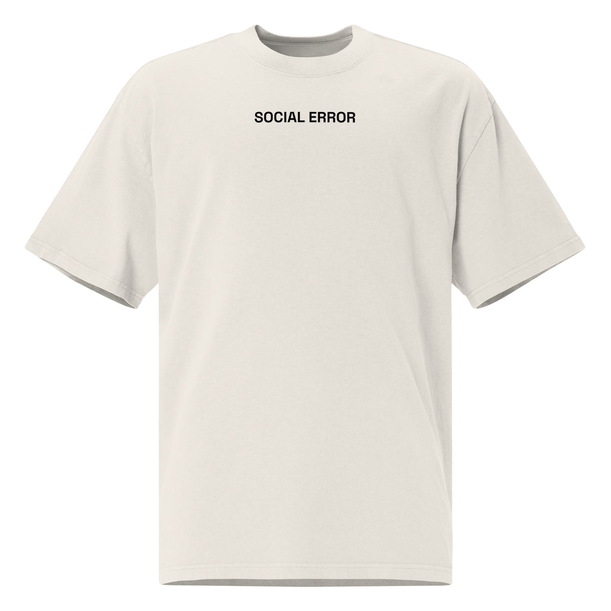 The Garden oversized faded tee in bone, front view