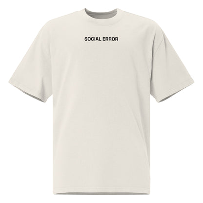 The Garden oversized faded tee in bone, front view