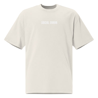 Robot oversized faded tee in bone, front view