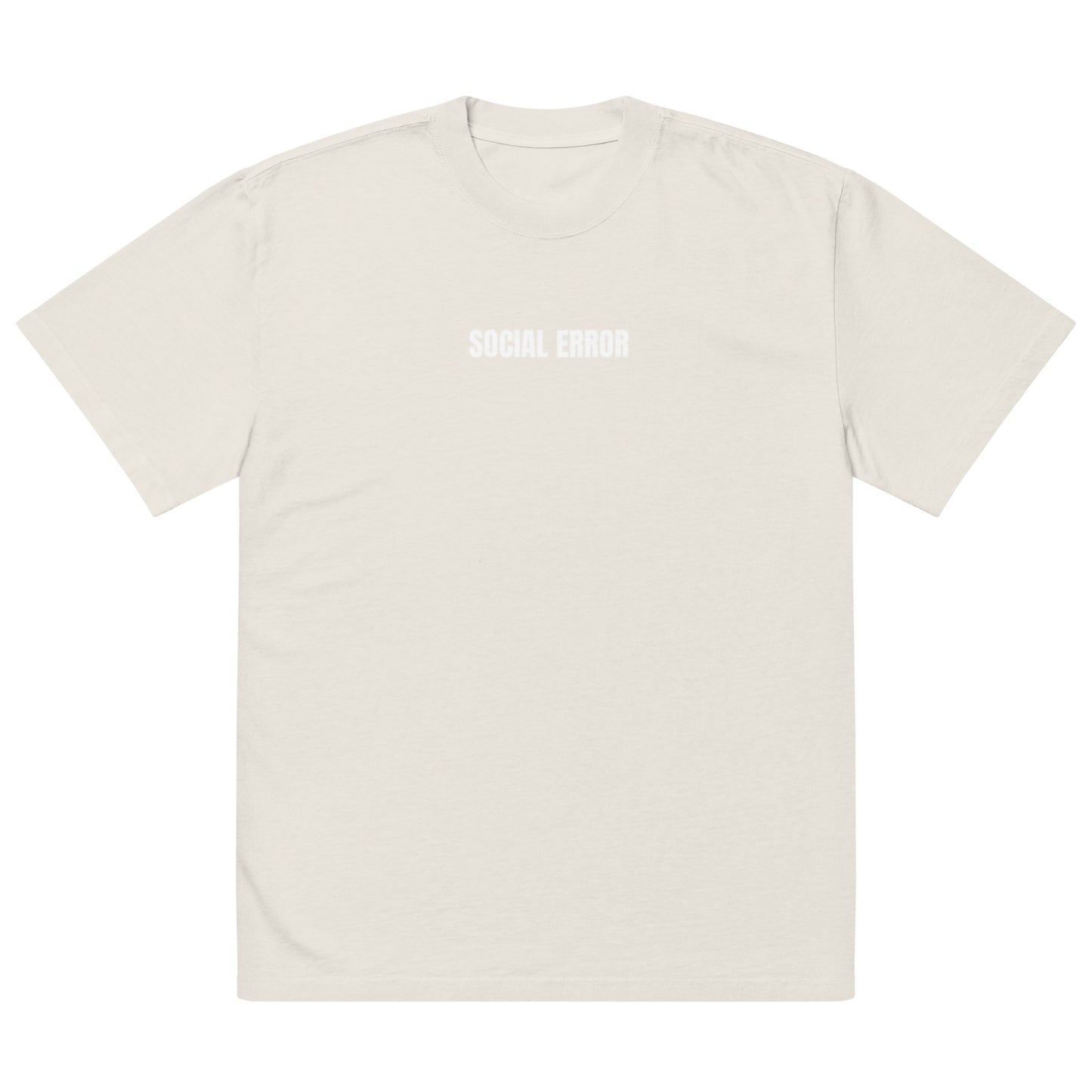 No Oxygen oversized faded tee in bone, front view