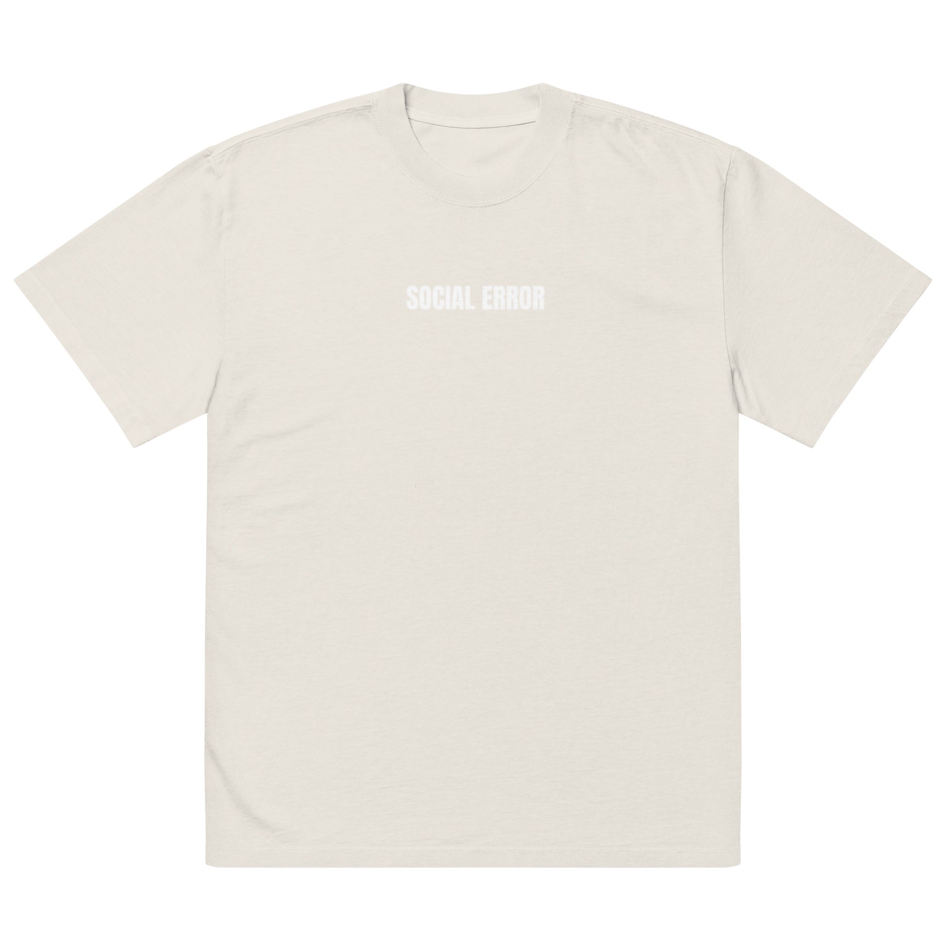 No Oxygen oversized faded tee in bone, front view