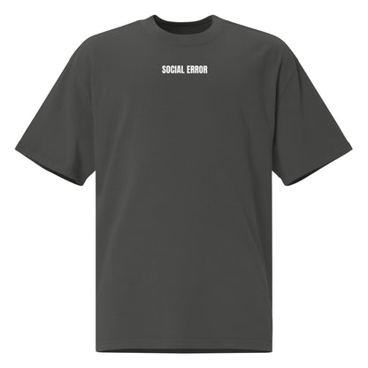 The Garden oversized faded tee in coal grey, front view