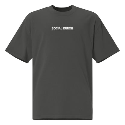 Old TV oversized faded tee in coal grey, front view