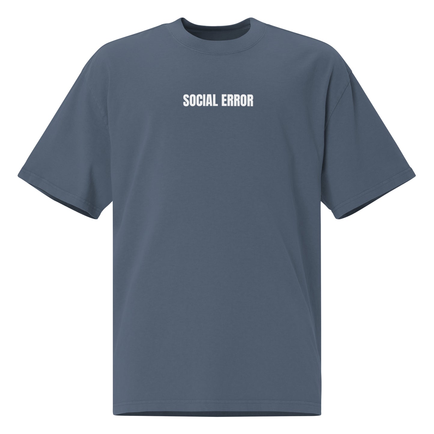 Robot oversized faded tee in indigo, front view