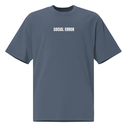 Robot oversized faded tee in indigo, front view