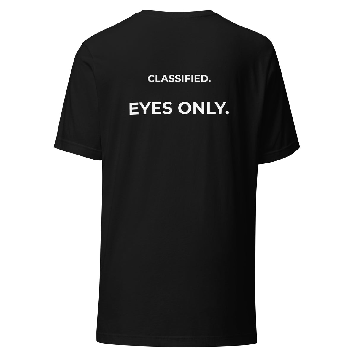 Agent Dog graphic tee in black, back view