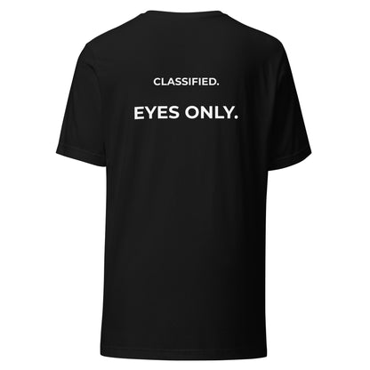 Agent Dog graphic tee in black, back view