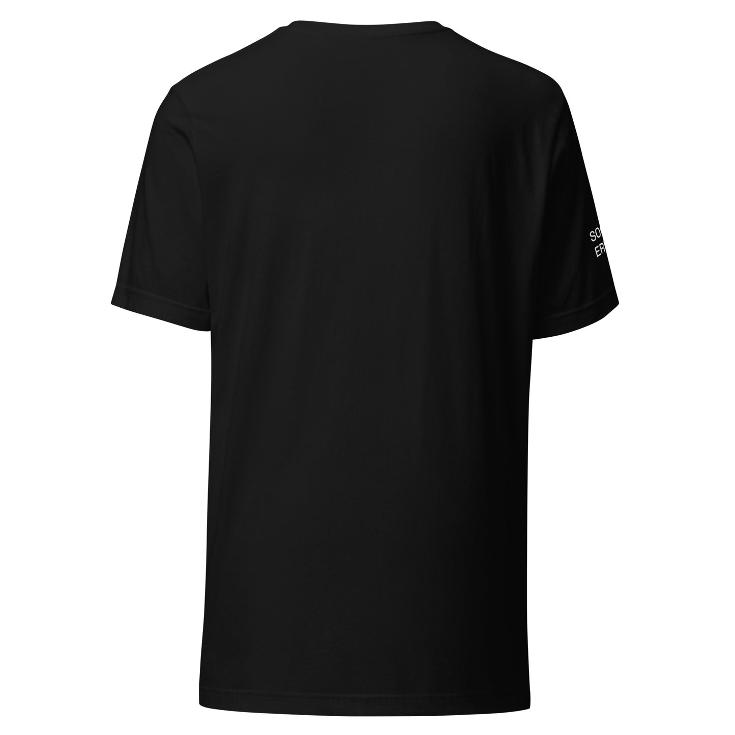 SE Mini Logo tee in black, back view