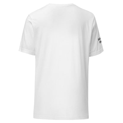 SE Mini Logo tee in white, back view