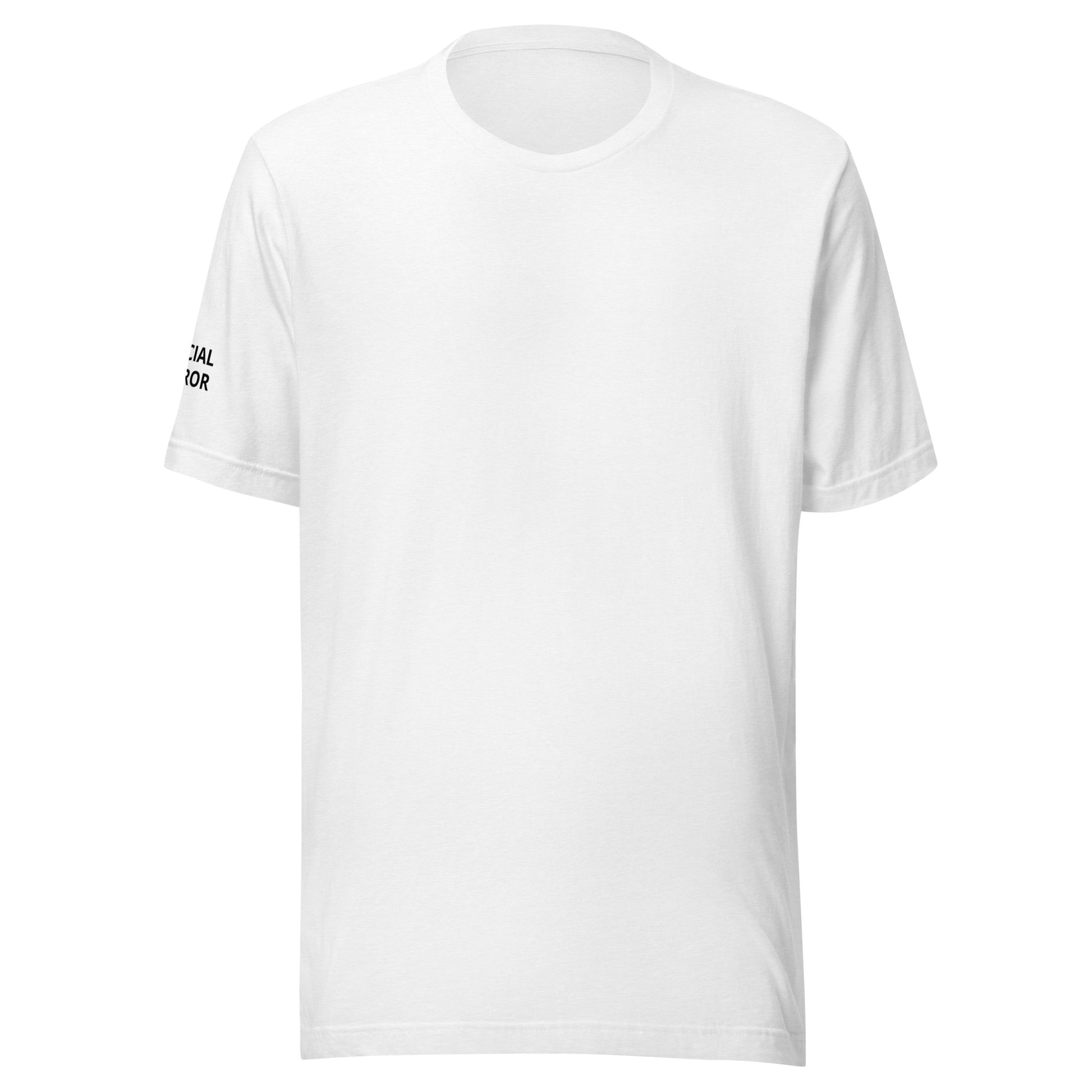 SE Mini Logo tee in white, front view with small chest logo