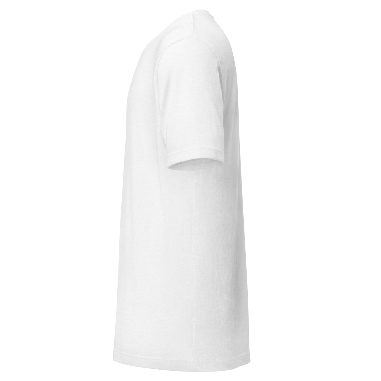 SE Mini Logo tee in white, left side view