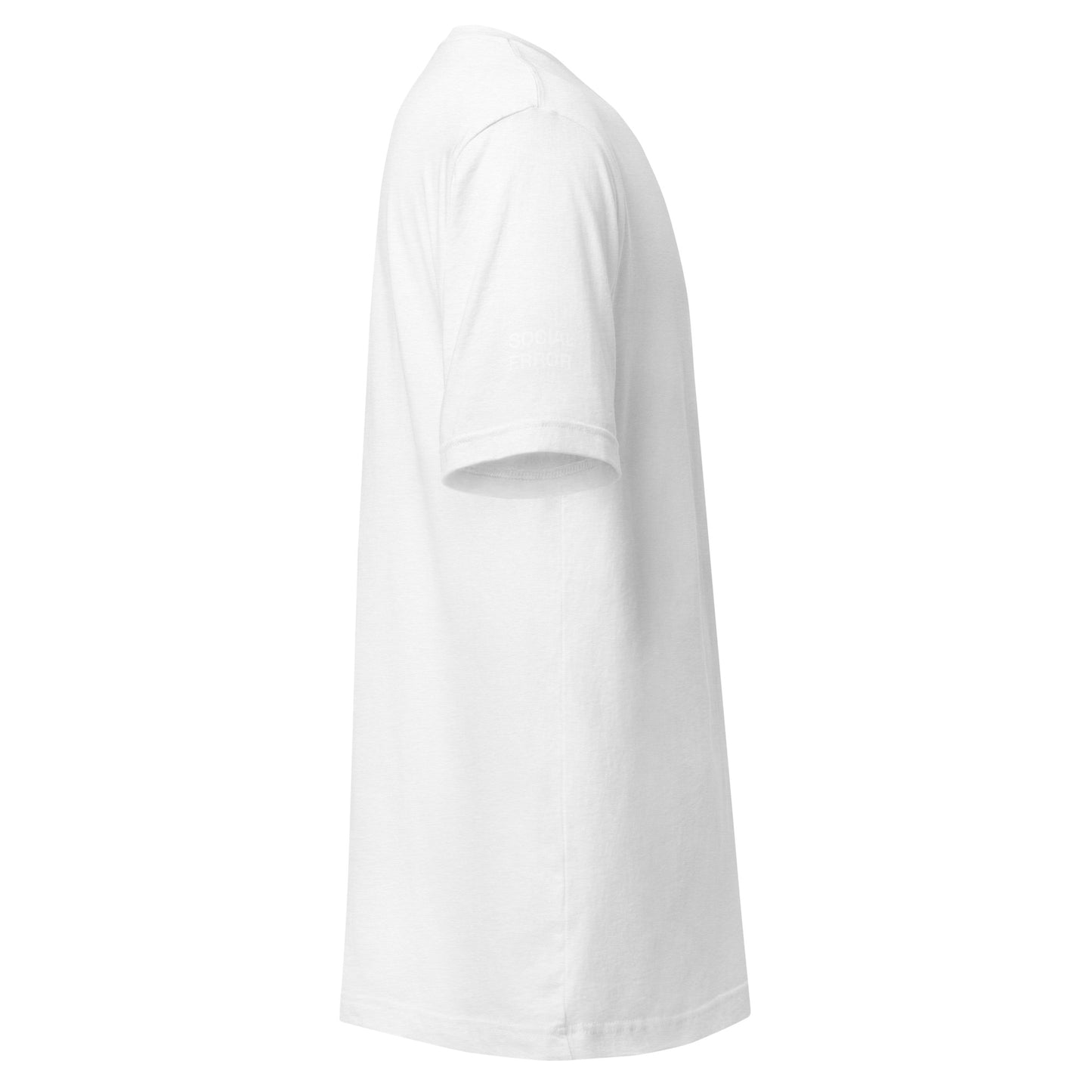 SE Mini Logo tee in white, right side view