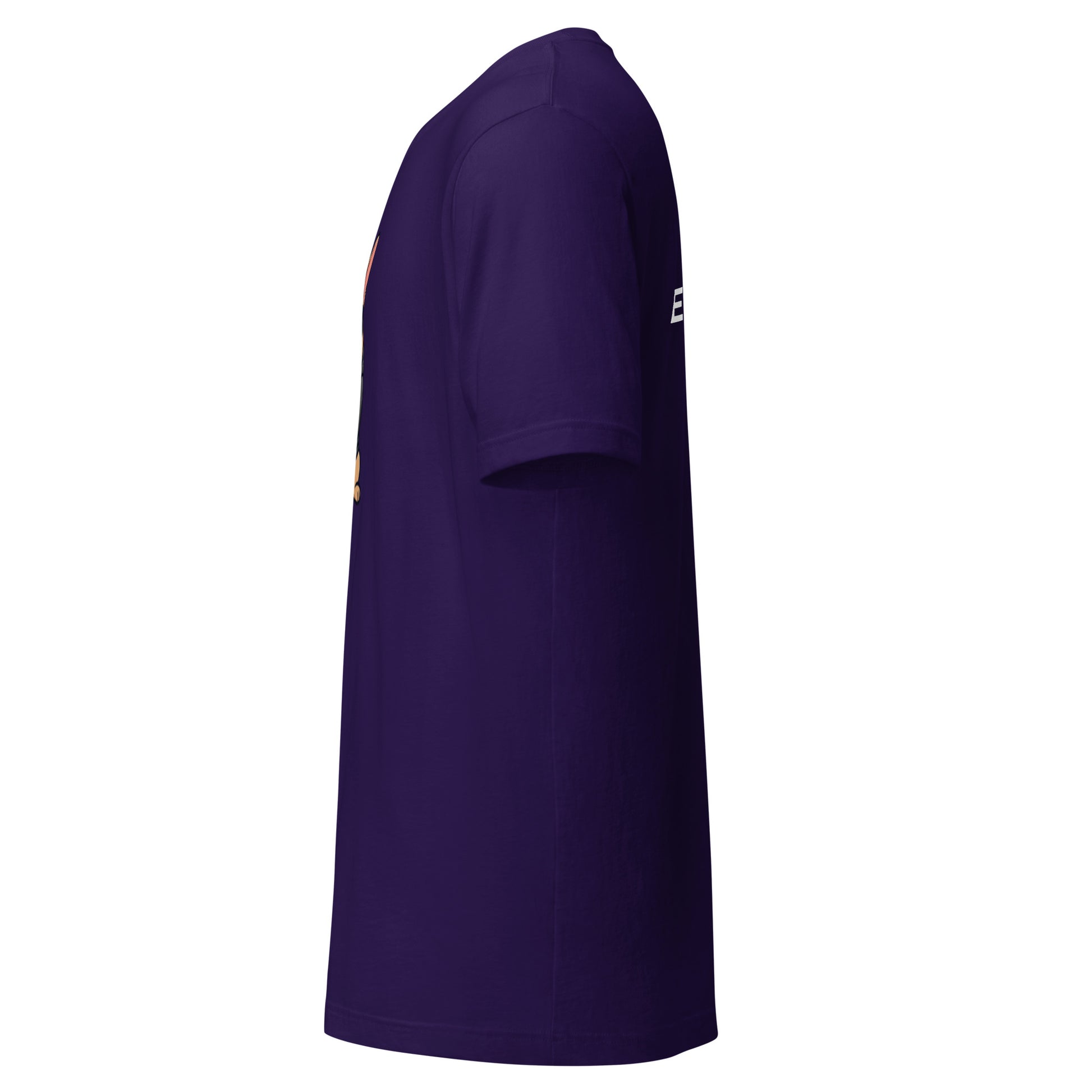 Agent Dog graphic tee in team purple, left side view